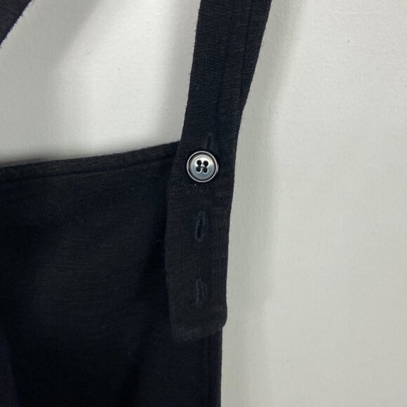 Monrow Maternity Tank Top Black Stretch Jersey Size Small Tie Front Adjustable S - Picture 7 of 9